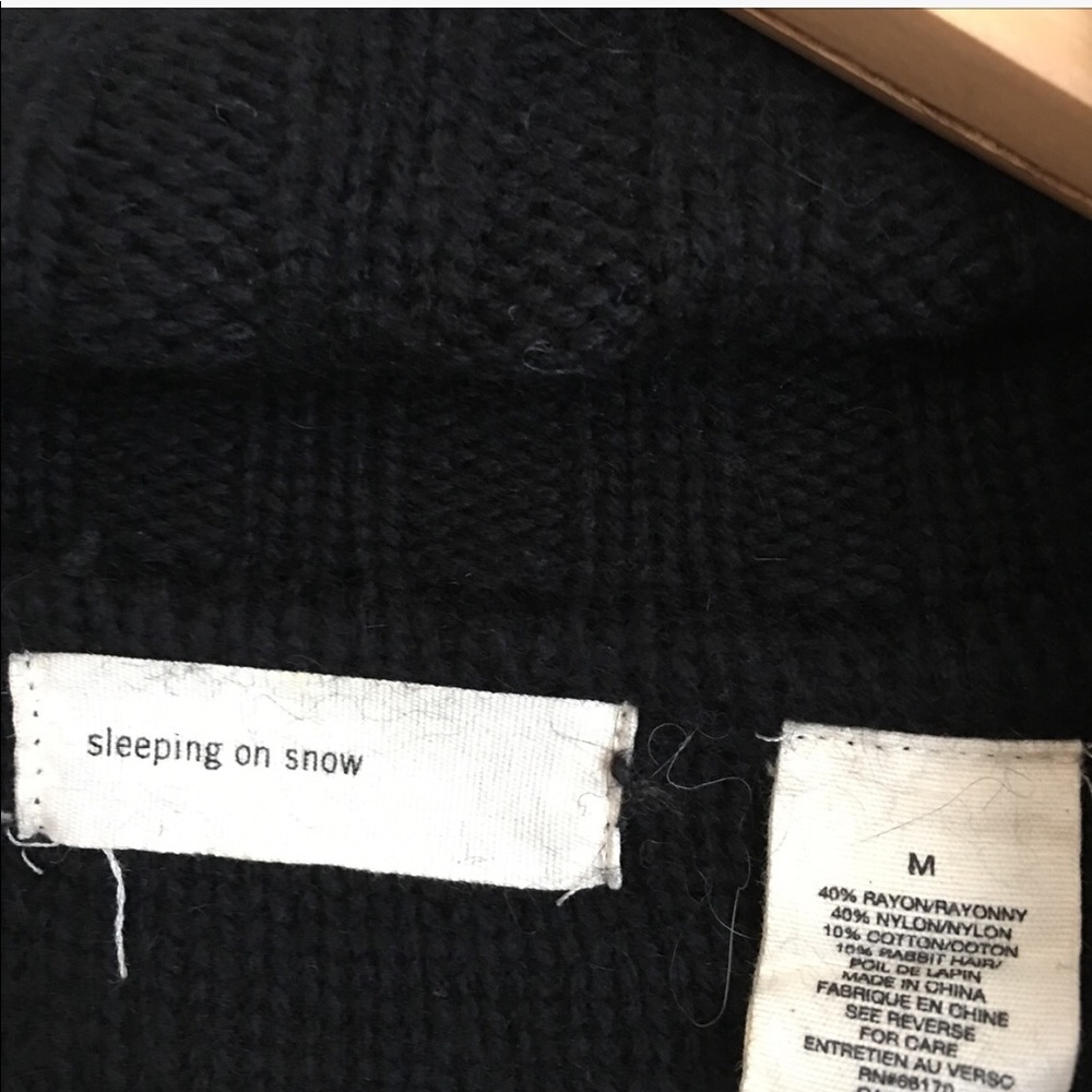 Anthropologie Black Cable Knit Sweater Dress - Picture 6 of 6